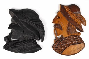 Two reliefs - Highlander with a pipe