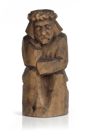 Wooden sculpture: the Sorrowful Christ.
