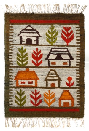 Kilim with houses