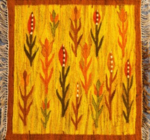 Kilim with tulip motif, Cepelia