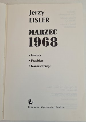 EISLER Jerzy - MARCH 1968, Issue 1 of 1991