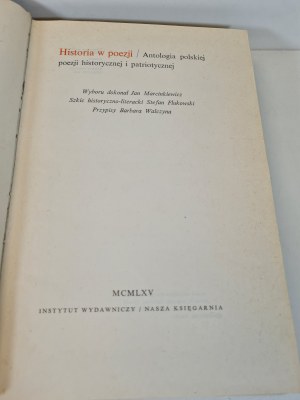 MARCINKIEWICZ Jan - HISTORIA W POEZJI. ANTHOLOGY OF POLISH HISTORICAL AND PATRIOTIC POETRY