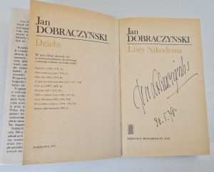 DOBRACZYÑSKI Jan - NIKODEM'S LETTERS with dedication by the author