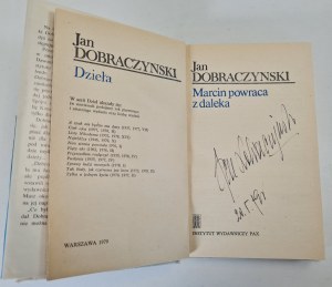 DOBRACZYÑSKI Jan - MARCIN RETURNS FROM DAYS with dedication by the author