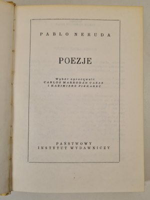 NERUDA Pablo - Poems, 1st Edition, 1975, Poets' Library Series.