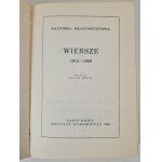 IŁŁAKOWICZÓWNA Kazimiera - WIERSZE 1912-1959, wyd.1982 r., Seria Biblioteka Poetów.
