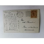 POCZTÓWKA WARSZAWA, MALARSTWO CIEŚLEWSKI RATUSZ, ZNACZEK, STEMPEL