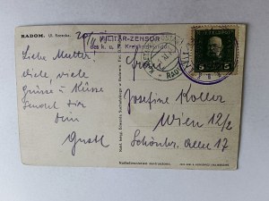 POSTCARD RADOM STREET WIDE, STAMP, STAMP, STAMP CENSORSHIP