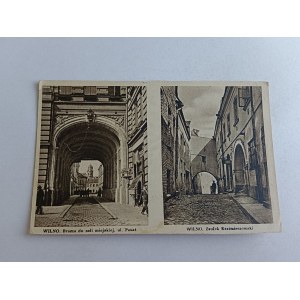POSTCARD WILNO GATE TO THE CITY HALL, KAZIMIERZOWSKI ALLEY