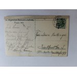 POCZTÓWKA POZNAŃ POSEN AKADEMIA, ZNACZEK, STEMPEL, 1913 R