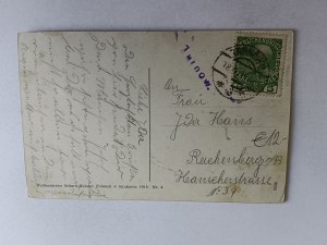 POSTCARD TARNÓW MARKET WITH TOWN HALL, STAMP, STAMP 1915