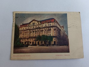 POSTCARD WARSAW HOTEL POLONIA, STAMP, STAMP 1953