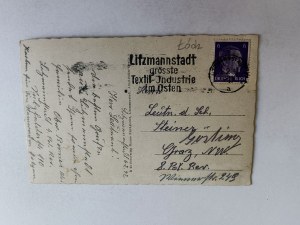 POSTCARD BOAT LITZMANNSTADT GYMNASIUM, STAMP, STAMP 142 R