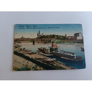 POCZTÓWKA KRAKÓW WAWEL Z WISŁĄ, STATEK