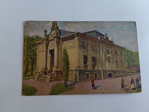 POSTCARD KRAKOW PALACE OF ART, STAMP, STAMP