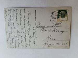 POSTCARD BRESLAU BRESLAU PEOPLE'S HALL STAMP 1941