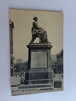 POSTCARD POZNAŃ WELL RACZYNSKI, STAMP GYMNASIUM OF THE SISTERS URSULINE WLOCLAWEK