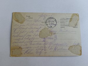 POSTCARD POZNAŃ POSEN TOWN HALL, STAMP 1916