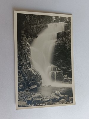 POSTCARD KARKONOSZE RIESENGEBIRGE, WATERFALL