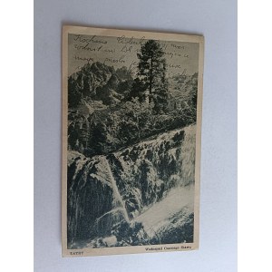 POCZTÓWKA TATRY WODOSPAD CZARNEGO STAWU, ZNACZEK 1948 R