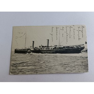POCZTÓWKA STATEK, OSTENDE LA MALLE, ZNACZEK, STEMPEL 1907 R