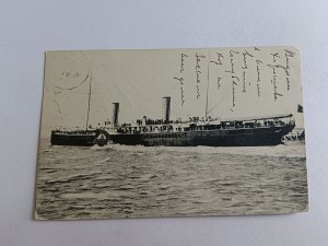 POSTCARD SHIP, OSTENDE LA MALLE, STAMP, STAMP 1907