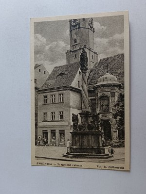 POSTCARD SWIDNICA FRAGMENT OF CITY HALL