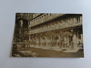 POSTCARD CIEPLICE ZDRÓJ SANATORIUM, OLD CAR