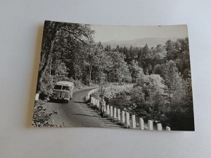 POSTCARD PRL ROAD SUDECKA SZKLARSKA POREBA MEDIUM FWP, STAMP