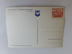 POSTCARD PRL ROAD SUDECKA SZKLARSKA POREBA MEDIUM FWP, STAMP