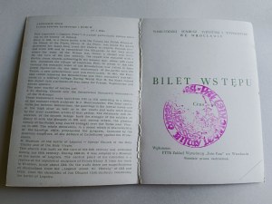 ADMISSION TICKET LEGNICKI POLE WROCLAW, STAMP
