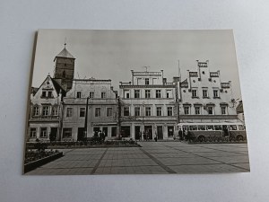 POSTCARD PRL BYTOM ODRZAŃSKI HISTORIC TOWNHOUSES IN THE MARKET SQUARE
