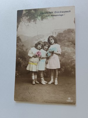 CHILDREN'S POSTCARD, FLOWERS, STAMP, STAMP