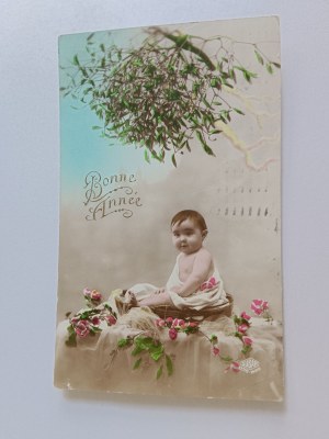 CHILDREN'S POSTCARD, FLOWERS, STAMP, STAMP