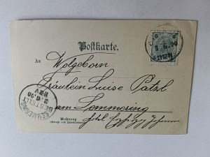 POSTCARD FLOWERS, LONG ADDRESS, STAMP, STAMP 1900