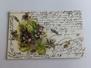 POSTCARD FLOWERS, LONG ADDRESS, STAMP, STAMP 1899