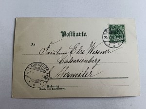 POSTCARD FLOWERS, LONG ADDRESS, STAMP, STAMP 1899