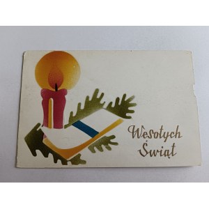 POCZTÓWKA ŚWIĄTECZNA ŚWIECZKA
