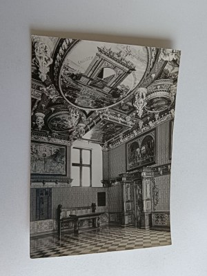 POSTCARD PRL GDANSK CITY HALL RED ROOM
