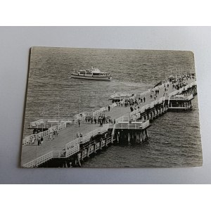 POCZTÓWKA PRL SOPOT MOLO, STATEK