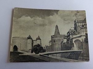 POSTCARD PRL WARSAW OLD TOWN WALLS