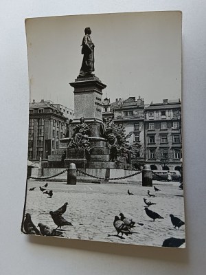 POSTCARD PRL KRAKOW MICKIEWICZ MONUMENT