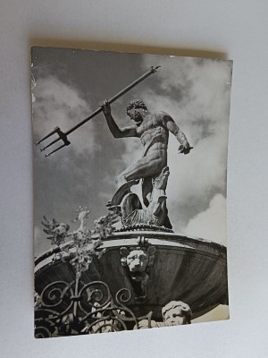 POSTCARD PRL GDANSK STATUE OF NEPTUNE
