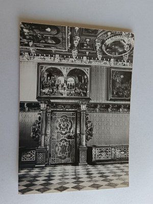 POSTCARD PRL GDANSK CITY HALL RED ROOM