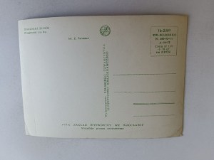 POSTCARD PRL DUSZNIKI ZDRÓJ FRAGMENT OF A PARK