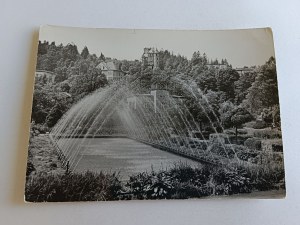 POSTCARD PRL KRYNICA FOUNTAIN IN PARK FWP
