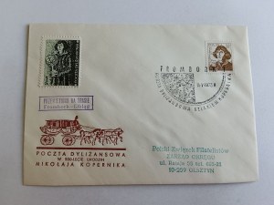 ENVELOPE, STAGECOACH POSTAGE STAMP FROMBORK ELBLĄG