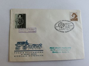 ENVELOPE, STAGECOACH POSTAGE STAMP, STAMP CHĘCINY JĘDRZEJÓW