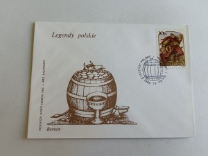 ENVELOPE, STAMP POLISH LEGENDS BORUTA