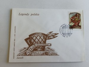 ENVELOPE, STAMP POLISH LEGENDS JANOSIK